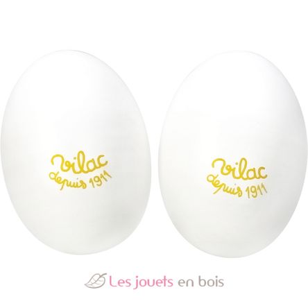 Paire de maracas blanches V8377 Vilac 1