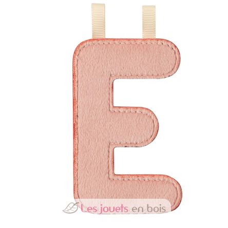 Lettre E rose phosphorescente LL83865 Lilliputiens 1