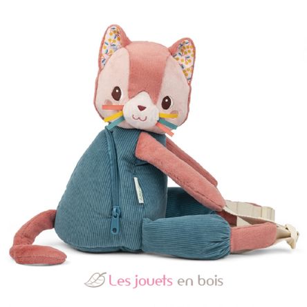 Sac à dos doux Jeanne le chat LI-84487 Lilliputiens 1