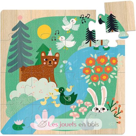 3 puzzles Animaux du monde V8530 Vilac 4