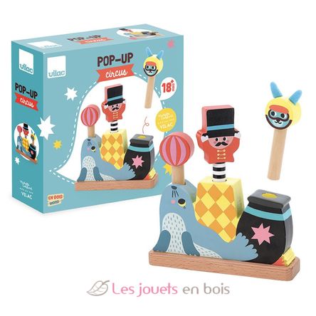Pop-up en bois Cirque V8573 Vilac 4