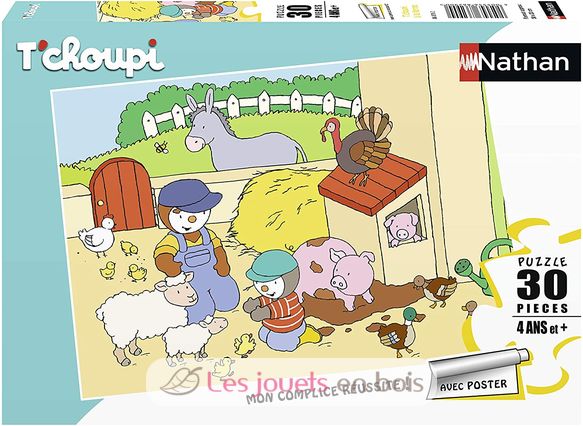 Puzzle T'choupi à la ferme 30 pcs N863792 Nathan 1