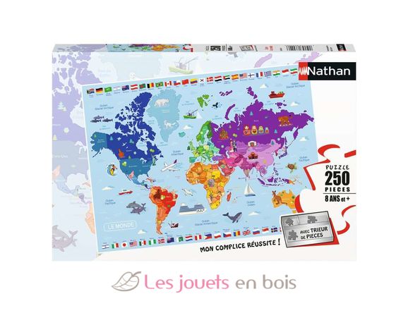 Puzzle Carte du monde 250 pcs NA868834 Nathan 1