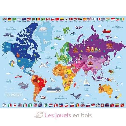 Puzzle Carte du monde 250 pcs NA868834 Nathan 2