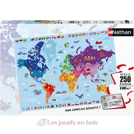 Puzzle Carte du monde 250 pcs NA868834 Nathan 1