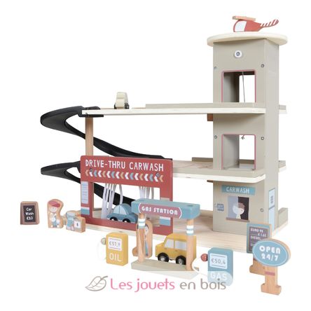 Garage et station de lavage en bois LD4491 Little Dutch 1