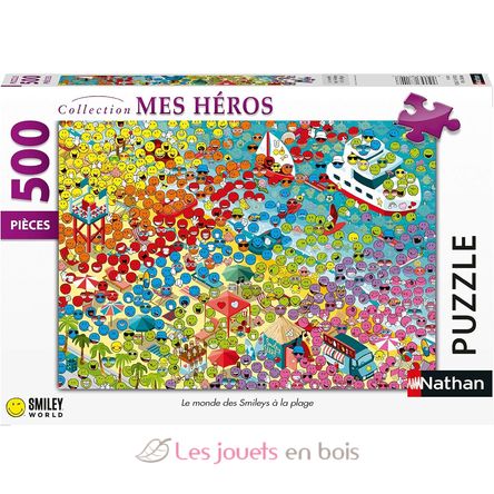Puzzle Le monde des Smileys 500 pcs N872381 Nathan 1