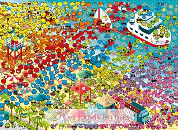 Puzzle Le monde des Smileys 500 pcs N872381 Nathan 2