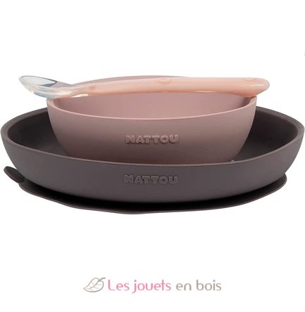 Set repas en silicone rose NA876797 Nattou 2