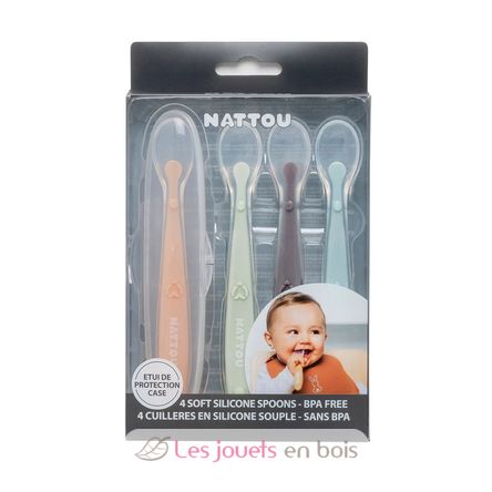 Set 4 cuillères en silicone NA877770 Nattou 5