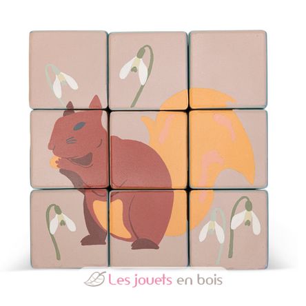 Chariot avec puzzle de cubes animaux SE87857 Sevi 5