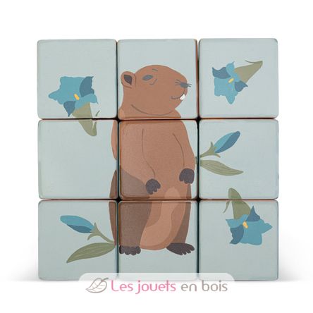 Chariot avec puzzle de cubes animaux SE87857 Sevi 6