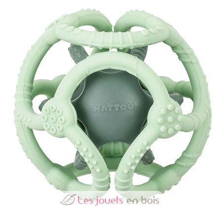 Jouet pour bébé - HAPE - Hochet pomme en bois et silicone - Vert