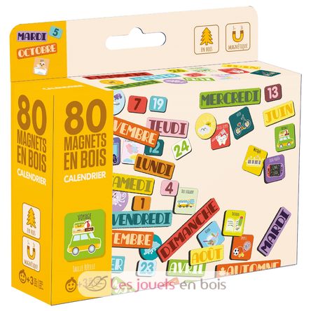 Magnets en bois Calendrier JJ8968 Jeujura 1