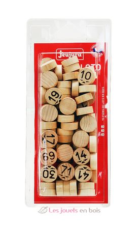 Jeu de loto avec pions en bois dans son coffret - JEUX DE HASARD