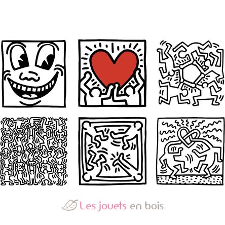 Coffret de 9 cubes Keith Haring V9227 Vilac 3