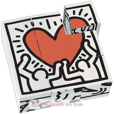 Coffret de 9 cubes Keith Haring V9227 Vilac 2