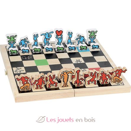 Coffret jeu d'échecs Keith Haring V9229 Vilac 1