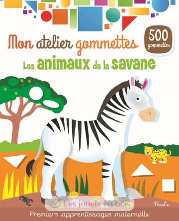 Mon atelier gommettes Les animaux de la savane PI-6751 Piccolia 1