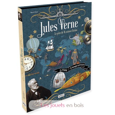 Livre et maquettes Jules Verne SJ-309388 Sassi Junior 1