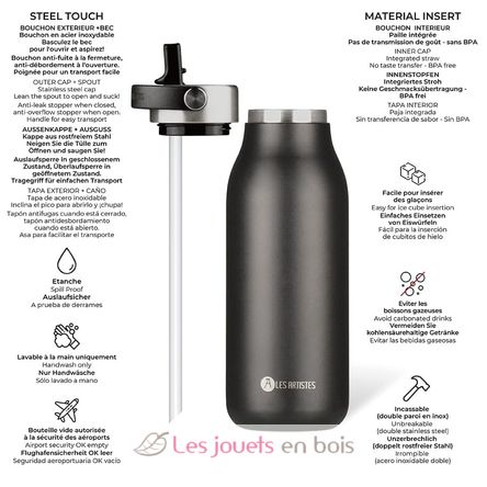 Bouteille isotherme 2.0 noire 1L A-2376 Les Artistes Paris 2