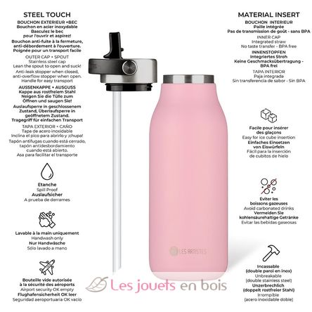Bouteille isotherme 2.0 rose 1L A-2391 Les Artistes Paris 2