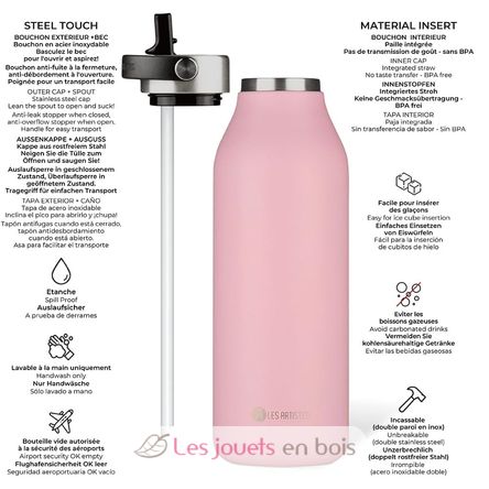 Bouteille isotherme 2.0 rose 1,5L A-2399 Les Artistes Paris 2