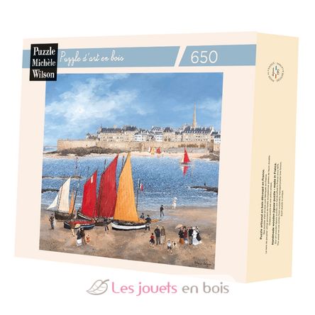 Les remparts de Saint-Malo Delacroix A1002-650 Puzzle Michèle Wilson 1