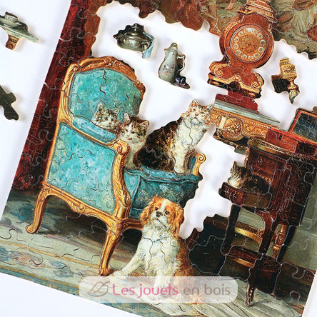 Famille de chats et chien de Lambert A1103-150 Puzzle Michèle Wilson 3