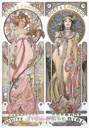 Champagne de Mucha A1110-500 Puzzle Michèle Wilson 3