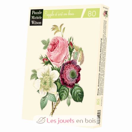 Rose, anémone et clématite de Redouté A1286-80 Puzzle Michèle Wilson 1