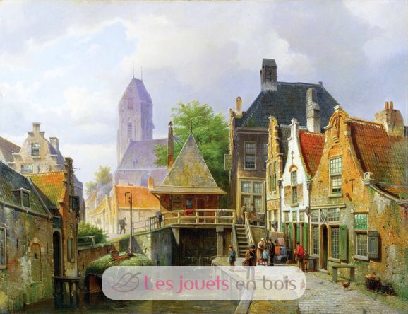 Vue de Oudewater de Koekkoek A296-650 Puzzle Michèle Wilson 2