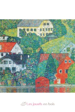 Les maisons sur le lac de Klimt A478-250 Puzzle Michèle Wilson 3