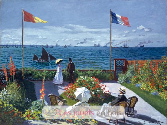 Terrasse à Sainte Adresse de Monet A493-650 Puzzle Michèle Wilson 2