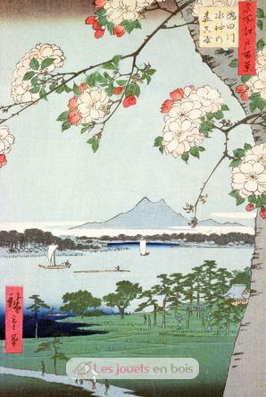 Pommiers en fleurs d'Hiroshige A974-350 Puzzle Michèle Wilson 2
