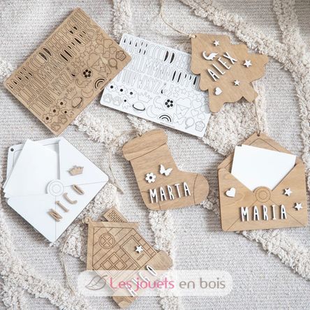 Os de Noël personnalisable bois naturel VI-HU10 Vintiun 5