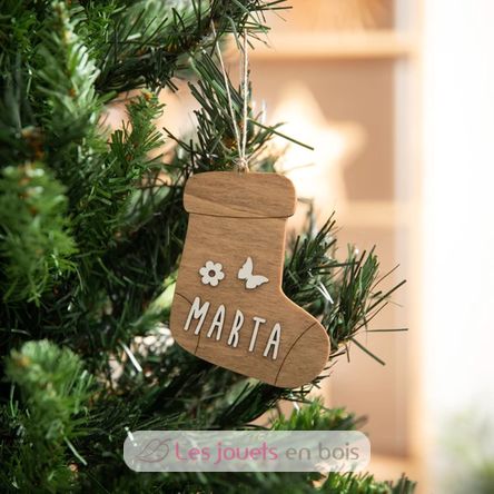 Chaussette de Noël personnalisable en bois VI-ACA10 Vintiun 1