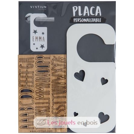 Accroche-porte personnalisable - Cœurs blanc VI-PL24 Vintiun 2