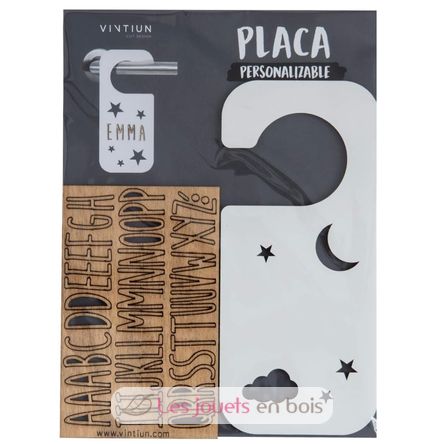 Accroche-porte personnalisable - Nuit blanc VI-PL32 Vintiun 3