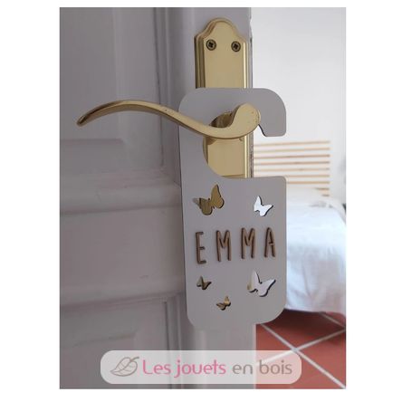 Accroche-porte personnalisable - Papillons blanc VI-PL30 Vintiun 3