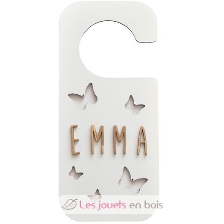 Accroche-porte personnalisable - Papillons blanc VI-PL30 Vintiun 1