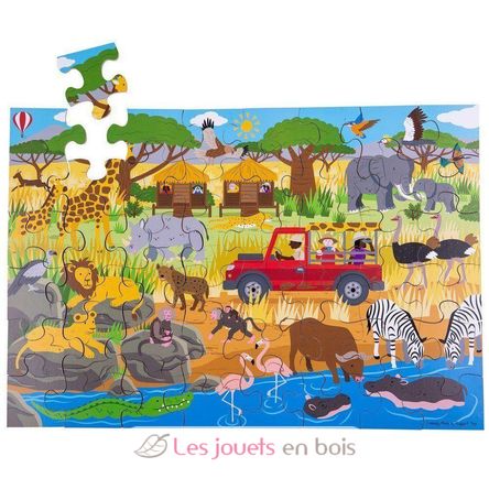 Puzzle géant Aventure africaine BJ916 Bigjigs Toys 1