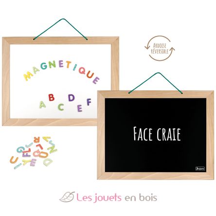 Ardoise réversible en bois à suspendre JJ8825 Jeujura 1