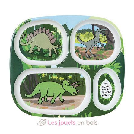 Assiette plateau à compartiments dinosaures PJ-DI935L Petit Jour 1