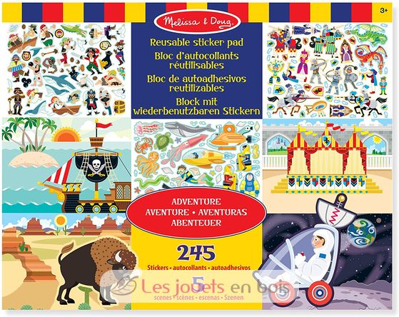 245 autocollants réutilisables - Aventure MD-19115 Melissa & Doug 1