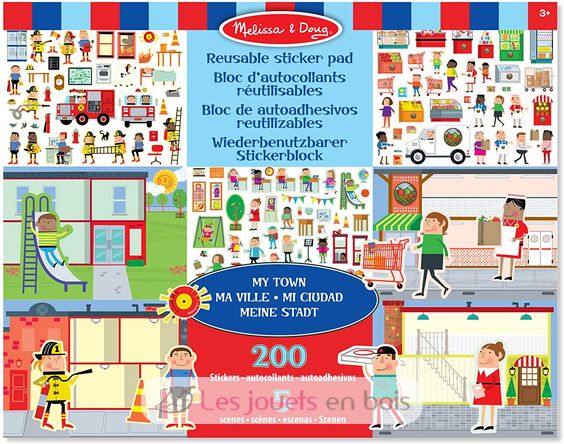 200 autocollants réutilisables - Ma ville MD-19114 Melissa & Doug 1