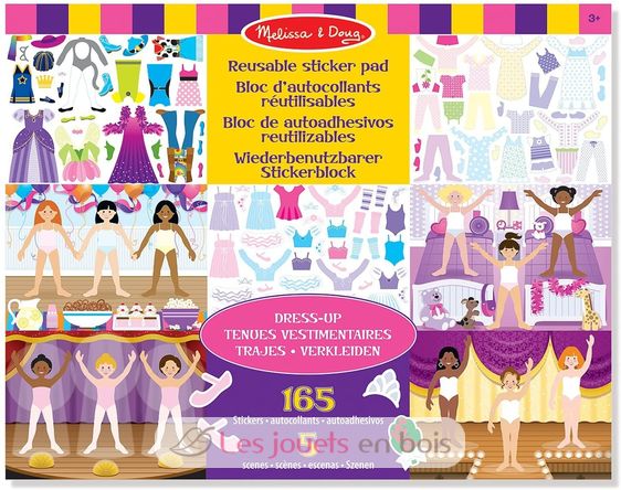 Autocollants réutilisables - S'habiller MD-14198 Melissa & Doug 1