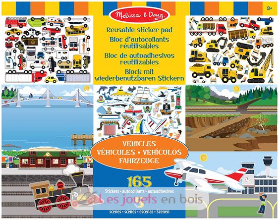 165 autocollants réutilisables - Véhicules MD-14199 Melissa & Doug 1