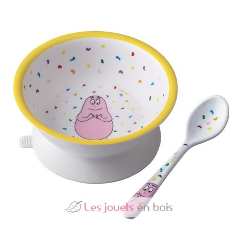 Bol ventouse avec cuillère Barbapapa PJ-BA702R Petit Jour 1