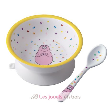 Bol ventouse avec cuillère Barbapapa PJ-BA702R Petit Jour 1